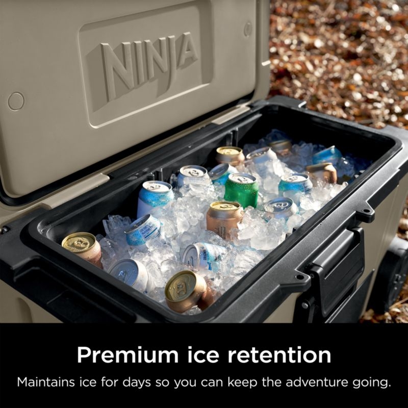 Ninja ® FrostVault™ 65-Qt. Wheeled Cooler with Dry Zone in Birch Beige - Image 4