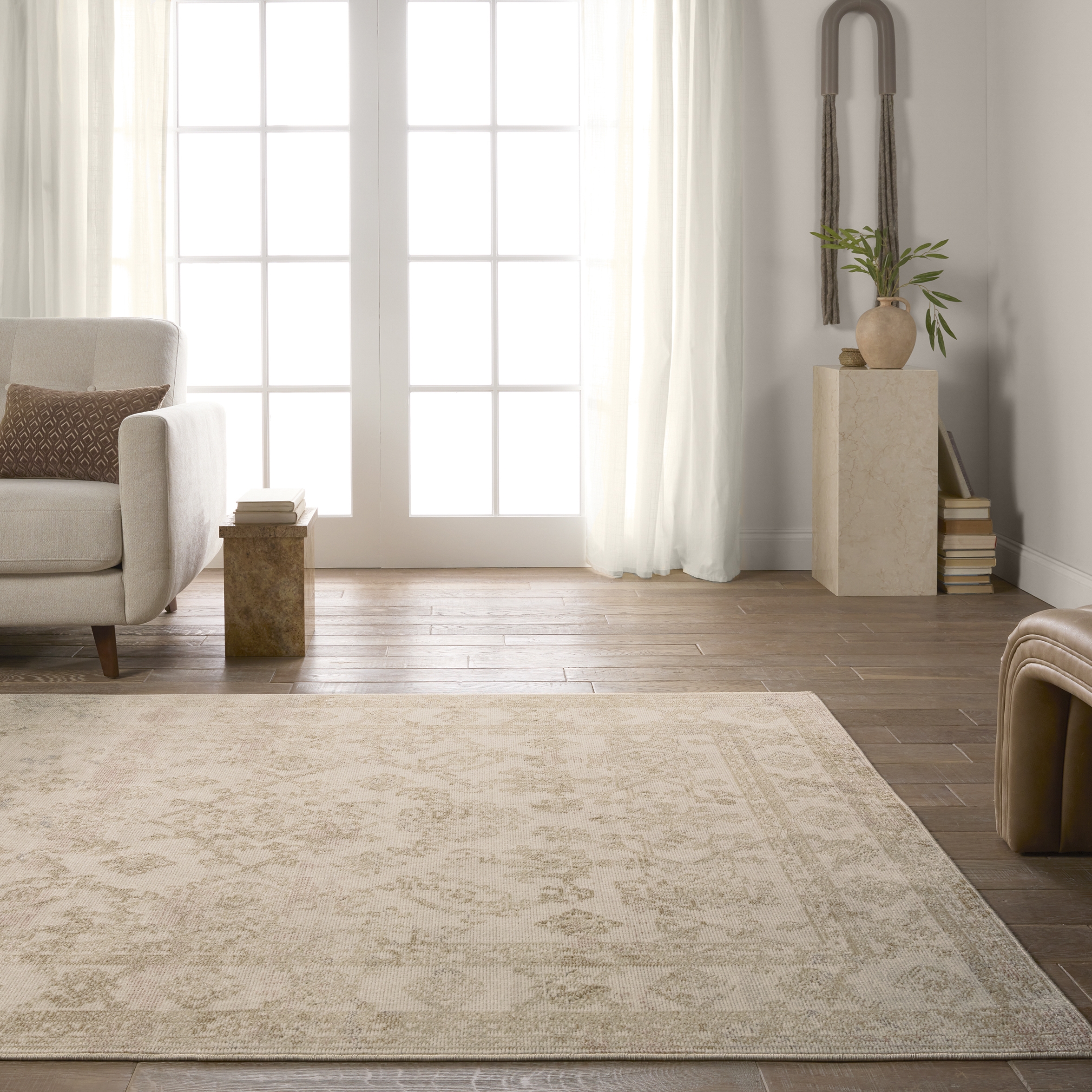 Vibe by Salerno Indoor/Outdoor Medallion Gold/ Ivory Area Rug (8'X10') - Image 5