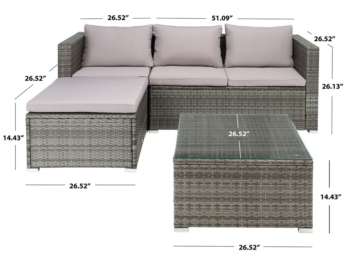 Madalina Living Set - Grey/Grey - Safavieh - Image 6