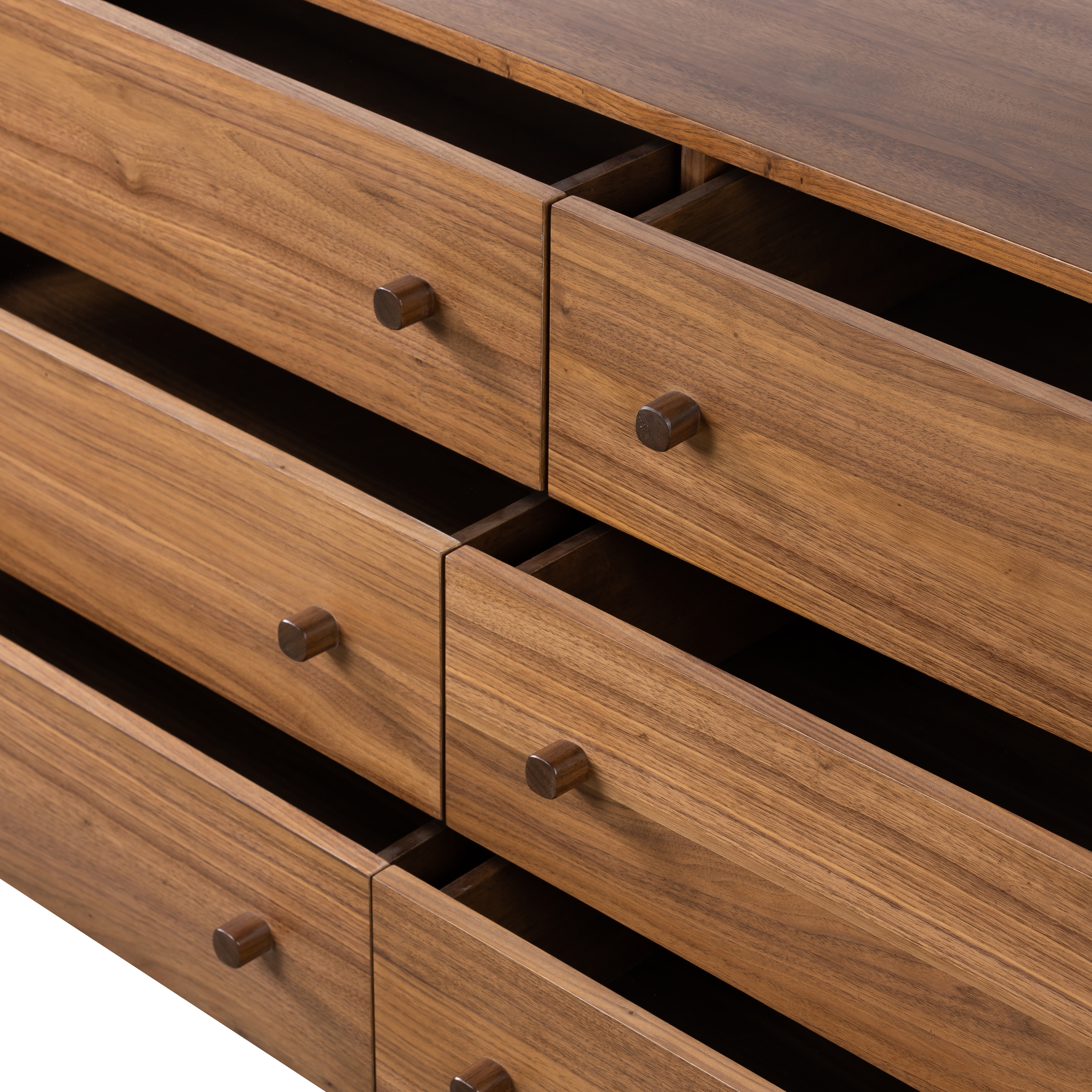 Arturo 6 Drawer Dresser-Natural Walnut - Image 10