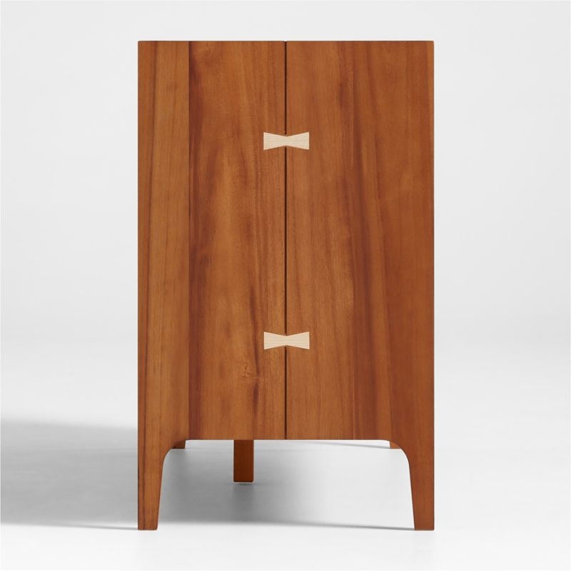 Nova 50" Natural Acacia Wood Wide 6-Drawer Kids Dresser - Image 3