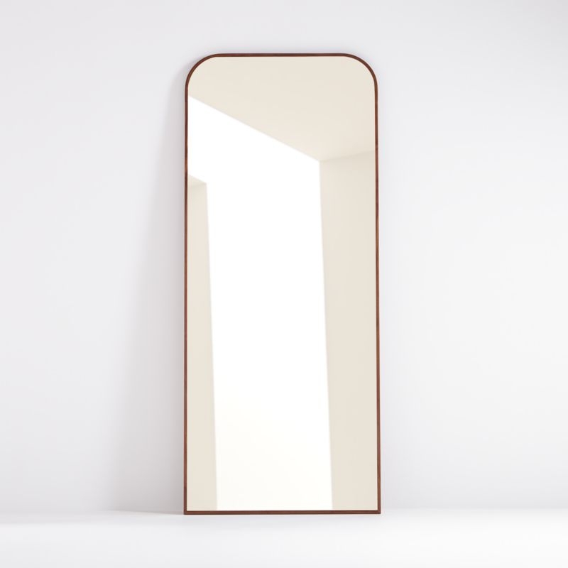 Edge Walnut Arch Floor Mirror - Image 1