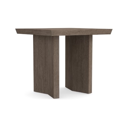 Knife Edge Square Side Table, Grey - Image 1