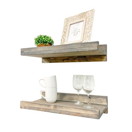 Fragoso Pine Solid Wood Floating Shelf, Set of 2 - Image 3