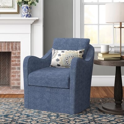 Loftus Upholstered Swivel Armchair - Image 1