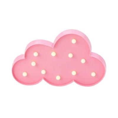 Isabelle & Max™ Blue 11.5" Battery Operated Led Light Warm White Cloud Marquee Sign 3d Plastic Cloud Night Light Cloud Lamp - Image 0