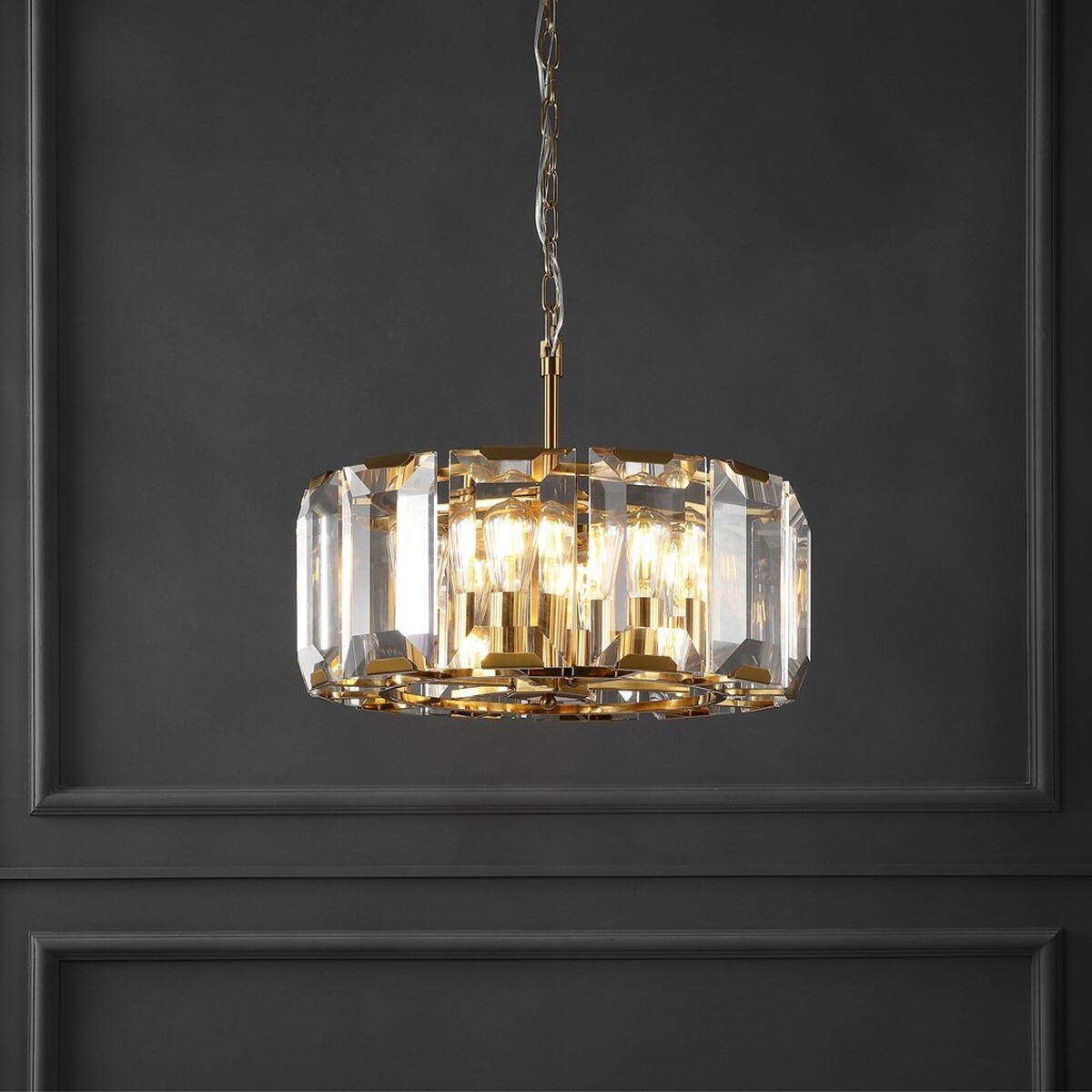 Safavieh Couture Symone Glass Chandelier - Gold - Image 2