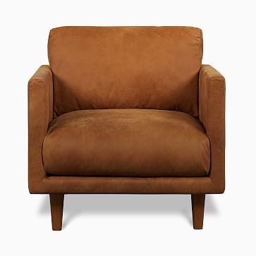 Rylan Chair, Down Blend, Vegan Leather, Saddle, Almond - Image 2