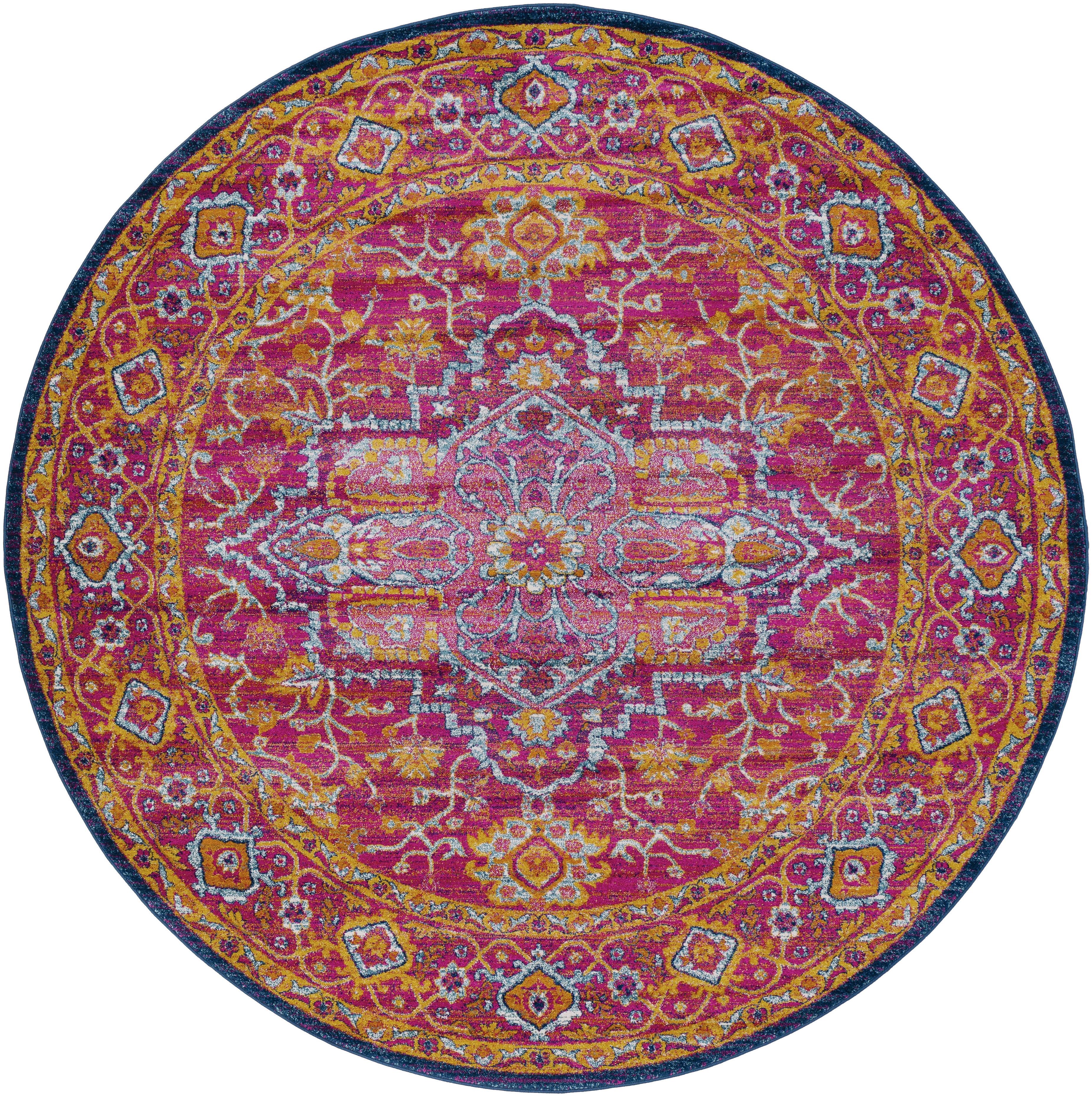 Harput Purple Indoor 7'10" x 7'10" Machine Woven Rug - Image 0