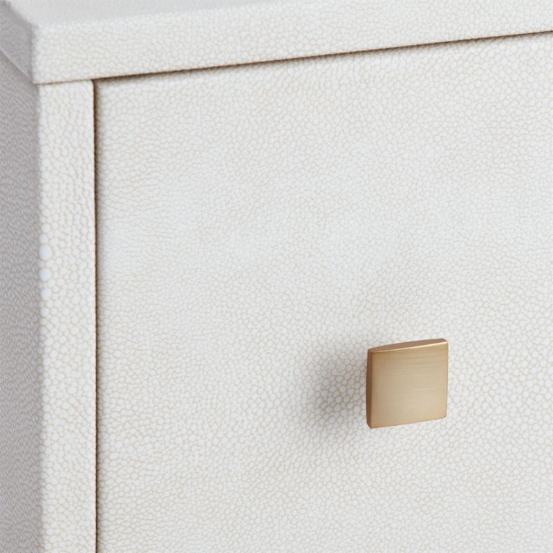 Ivory Shagreen Embossed Low Dresser - Image 6
