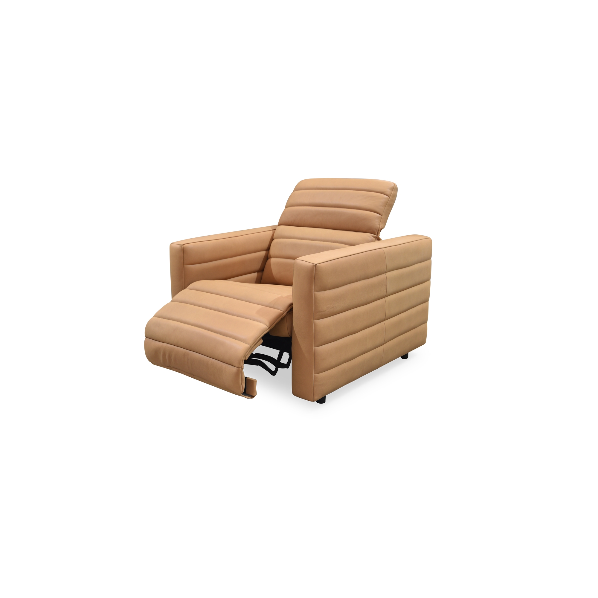 Juno Power Recliner Chair Tan Leather - Image 1