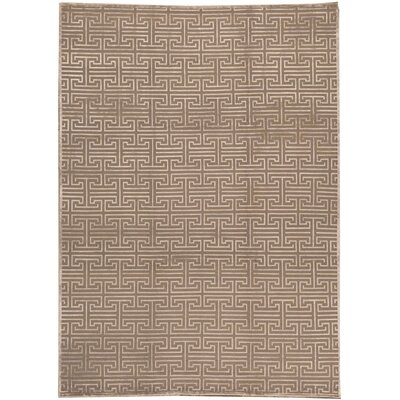 Windsom Geometric Hand Knotted Silver Area Rug - Image 0