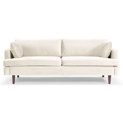 83" Wide Velvet Recessed Arm Sofa - Image 0