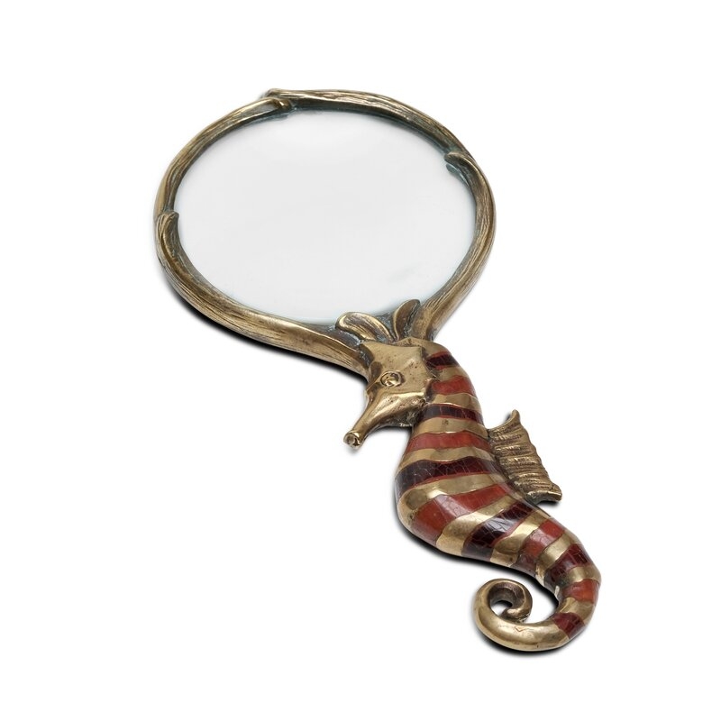 Maitland-Smith Brass Scarborough House Magnifying Glass - Image 0