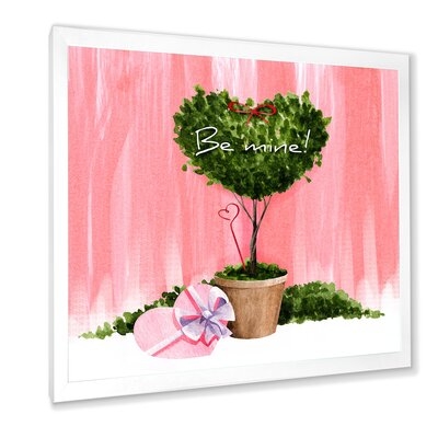 Heart Shaped Valentine House Plant - Farmhouse Canvas Wall Art Print-FDP35352 - Image 0