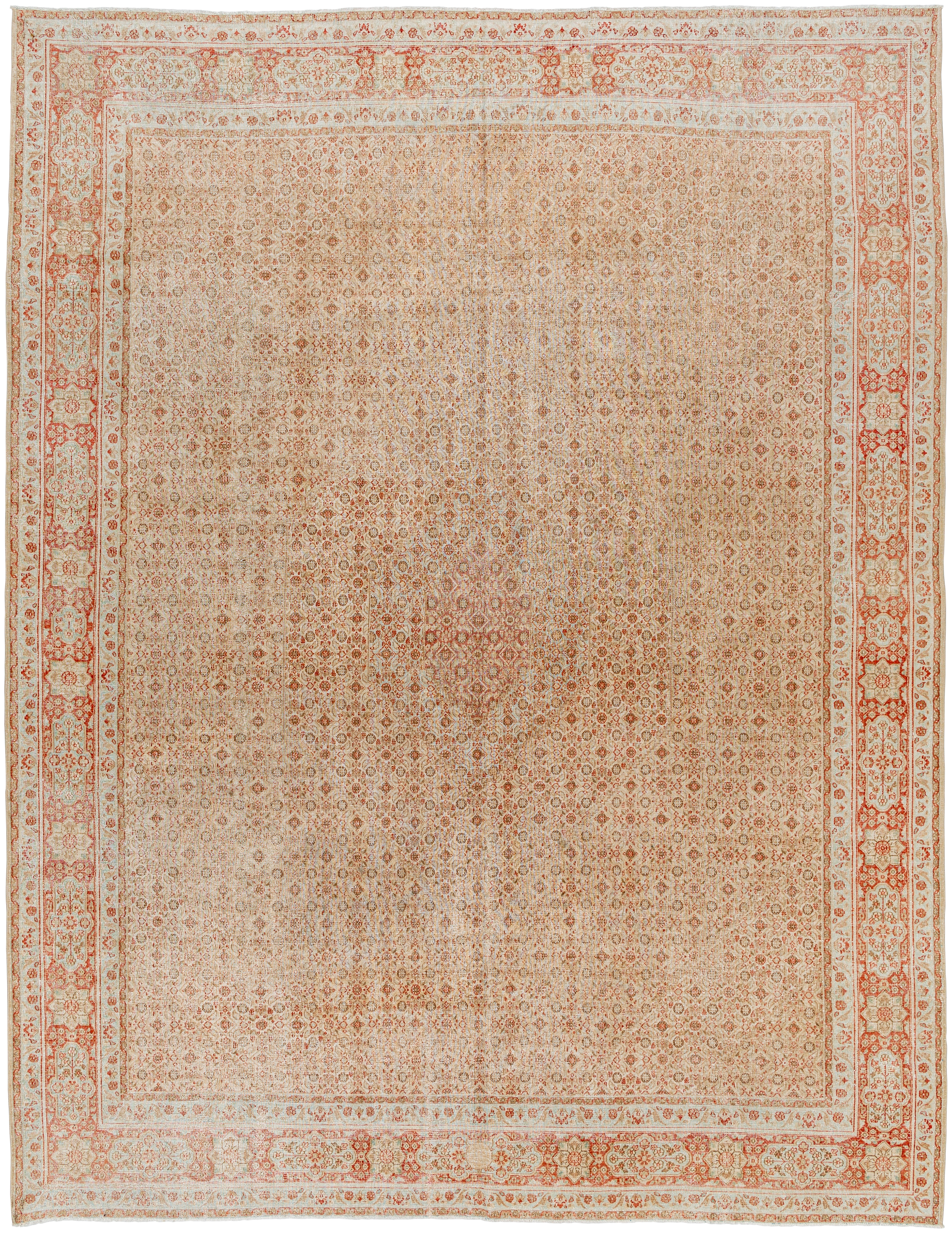 Antique One of a Kind  Indoor 10'1" x 12'8" Handmade Rug - Image 0