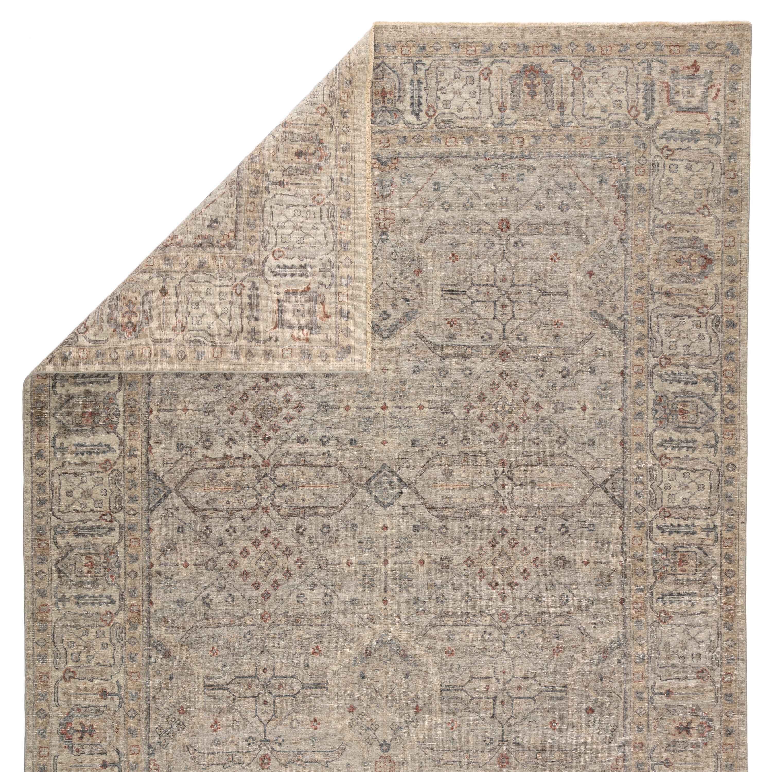 Maison Hand-Knotted Oriental Beige/ Gray Area Rug (8'X10') - Image 2