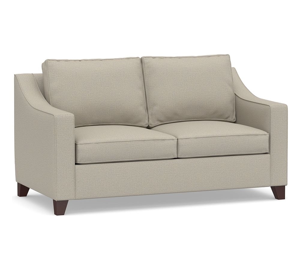Cameron Slope Arm Upholstered Full Sleeper Sofa, Polyester Wrapped Cushions, Performance Boucle Fog - Image 0