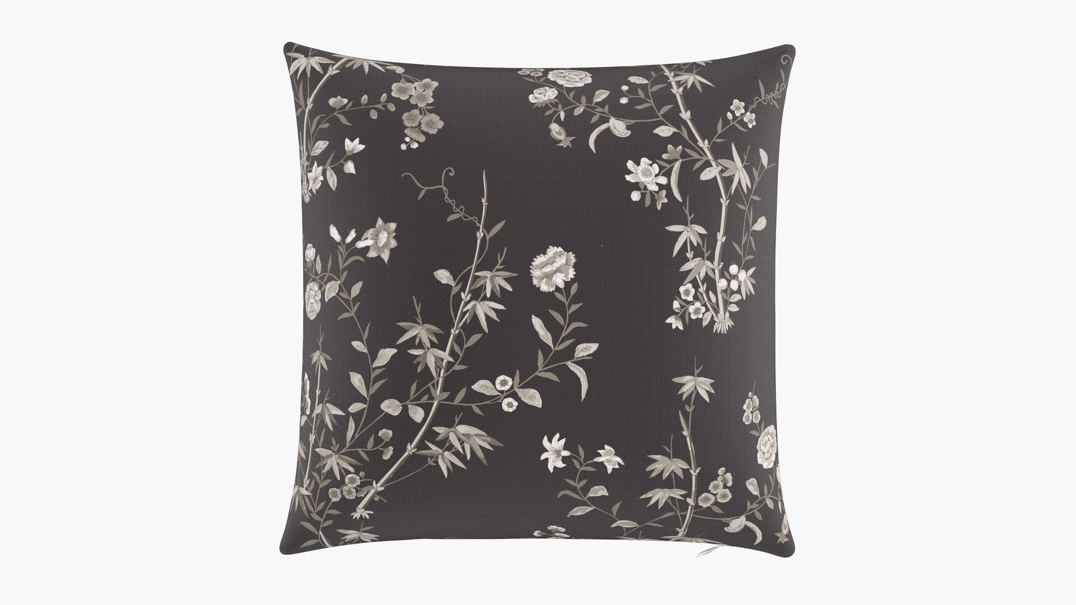 Throw Pillow 20", Black Bamboo Garden, 20" x 20" - Image 0