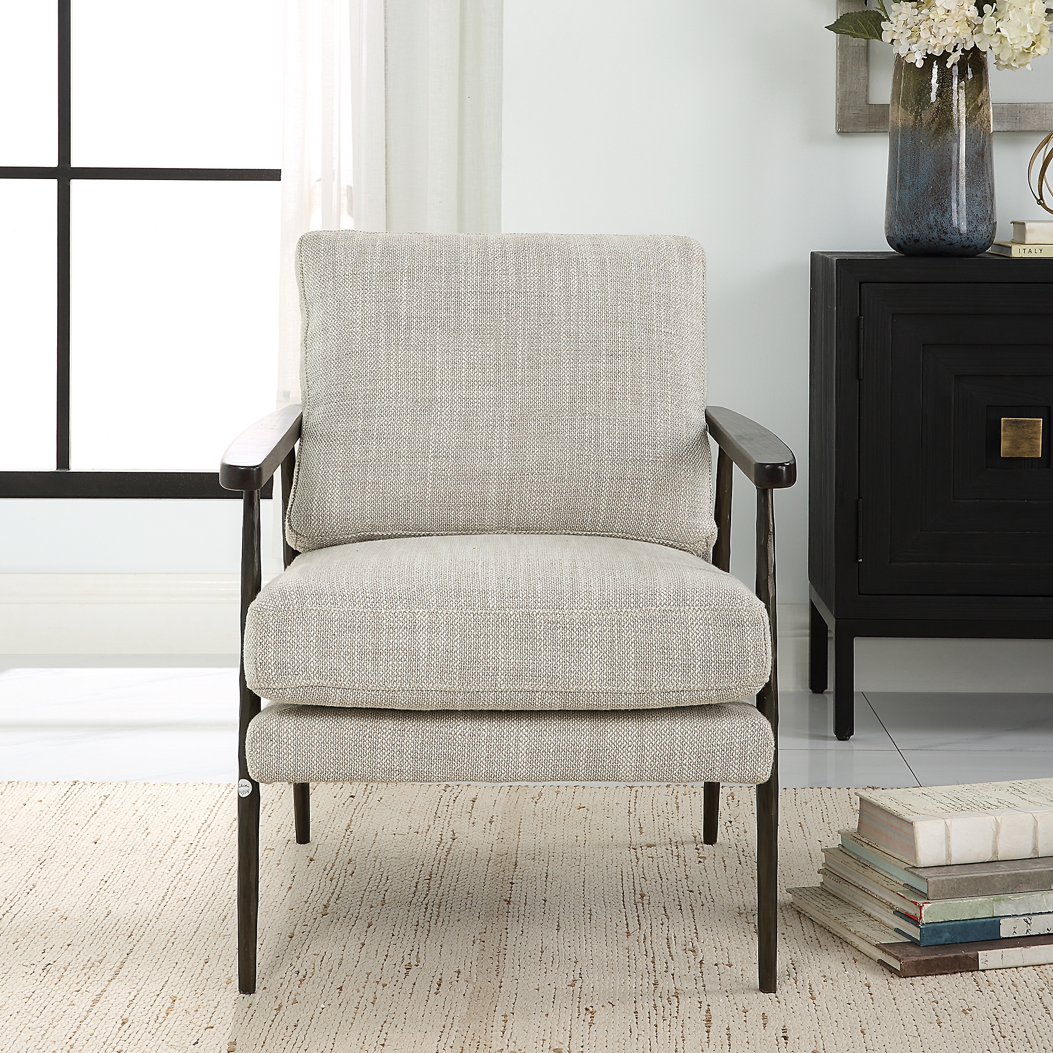 Sebastian Cast Iron Accent Chair - Image 2