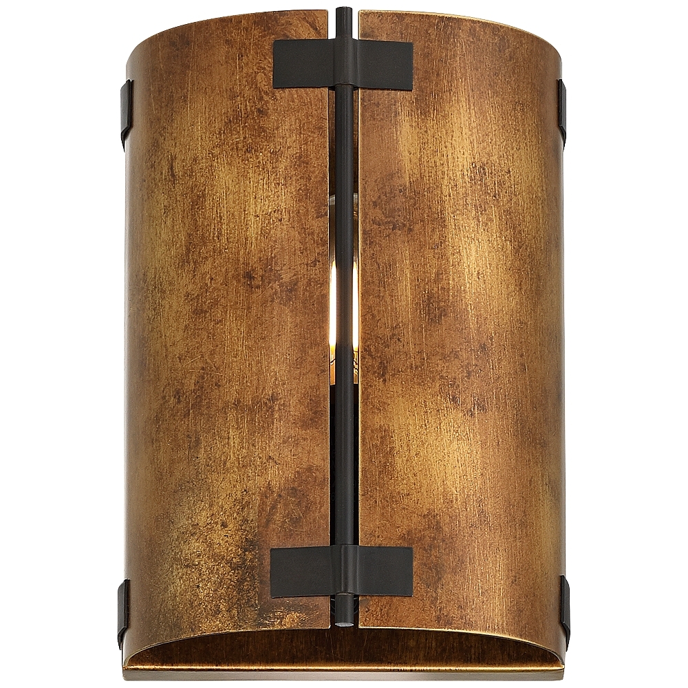 Possini Euro Julian 8 1/4" High Rustic Bronze Metal Wall Sconce - Image 0