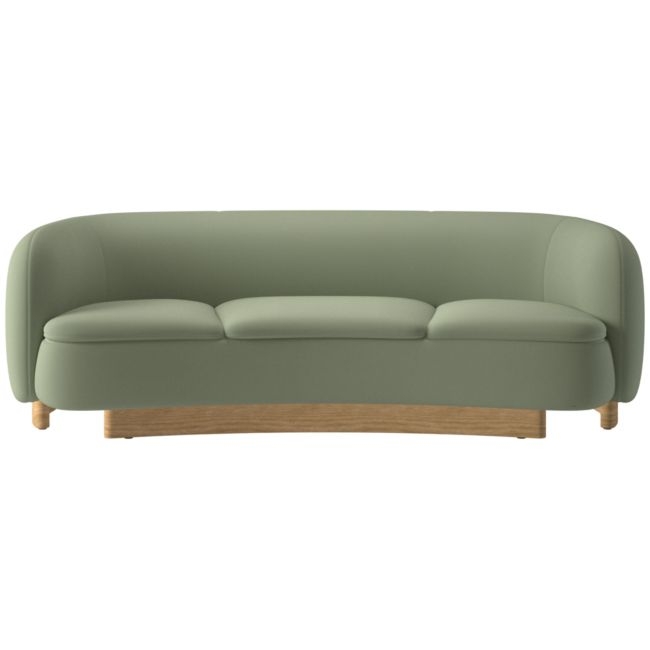 Muir 90" Curved Sofa Luca Sage - Image 0