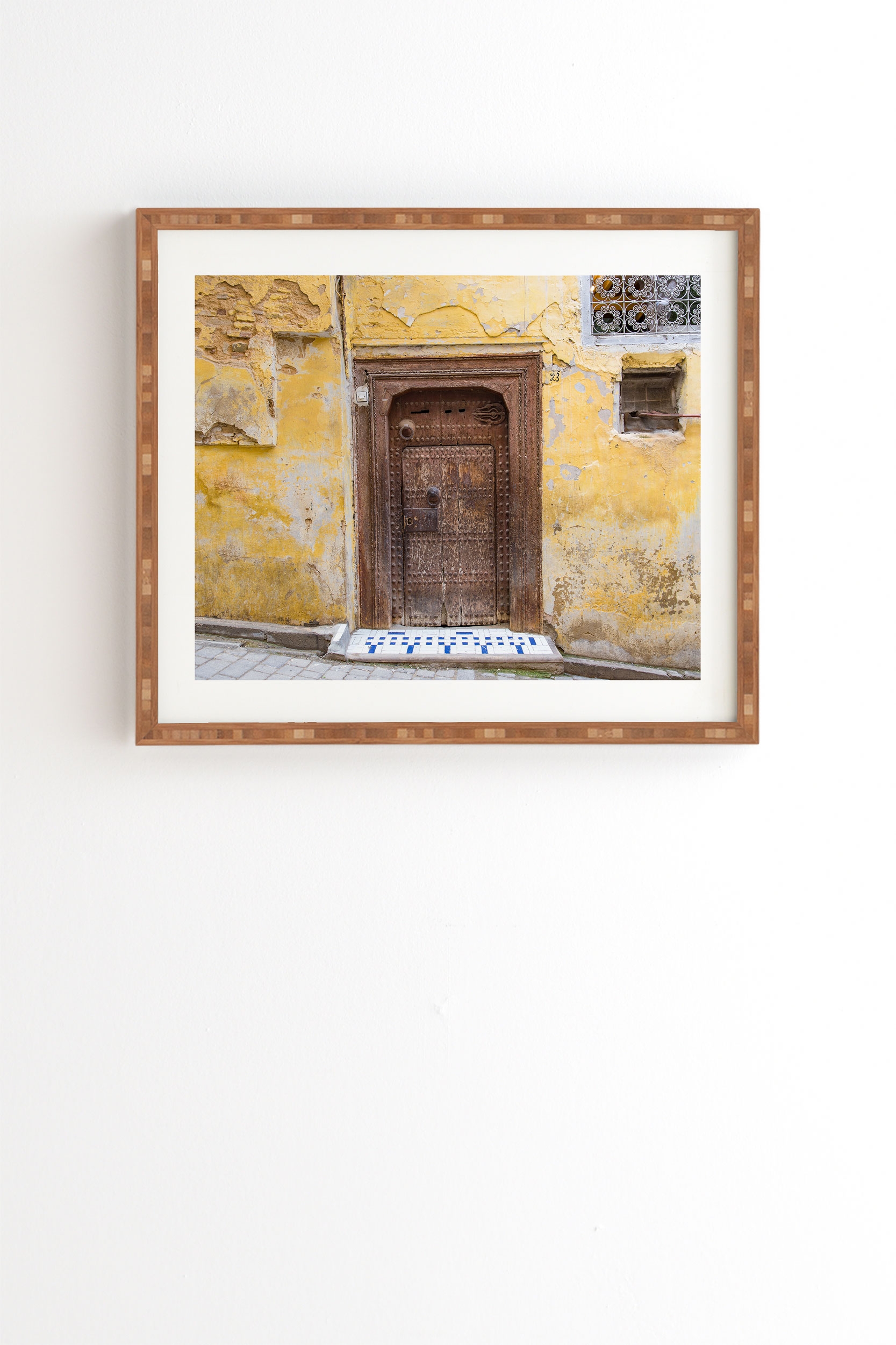 Fes Number 23 by TRVLR Designs - Framed Wall Art Bamboo 30" x 30" - Image 0