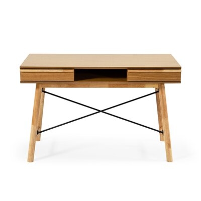 Alayna Modern Oak Secretary Desk - Image 0
