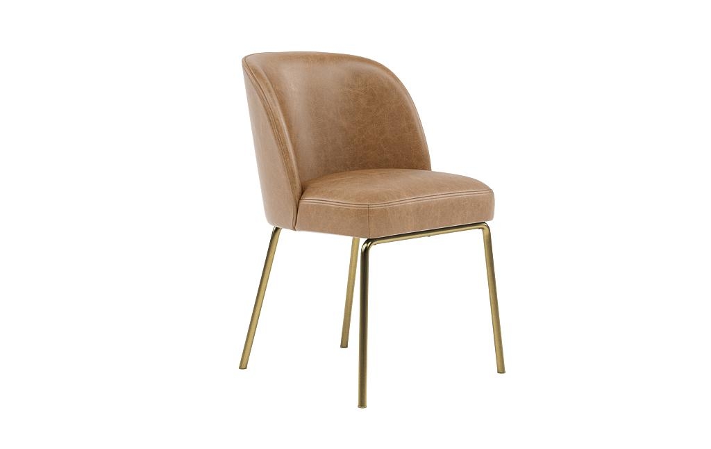 Graham Leather Metal Framed Upholstered Chair - Image 1
