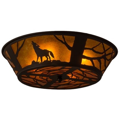 Mangesh Wolf on the Loose 4-Light Flush Mount - Image 0