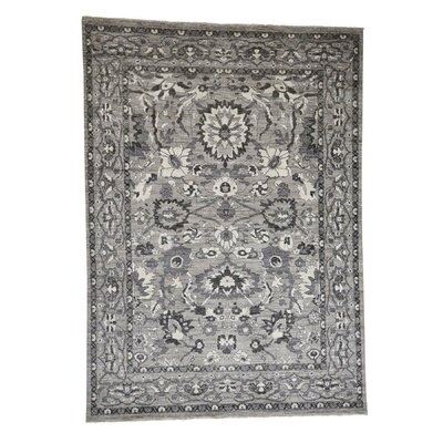 One-of-a-Kind Ferrera Hand-Knotted 2010s Anatolian Gray 9'1" x 12'6" Wool Area Rug - Image 0