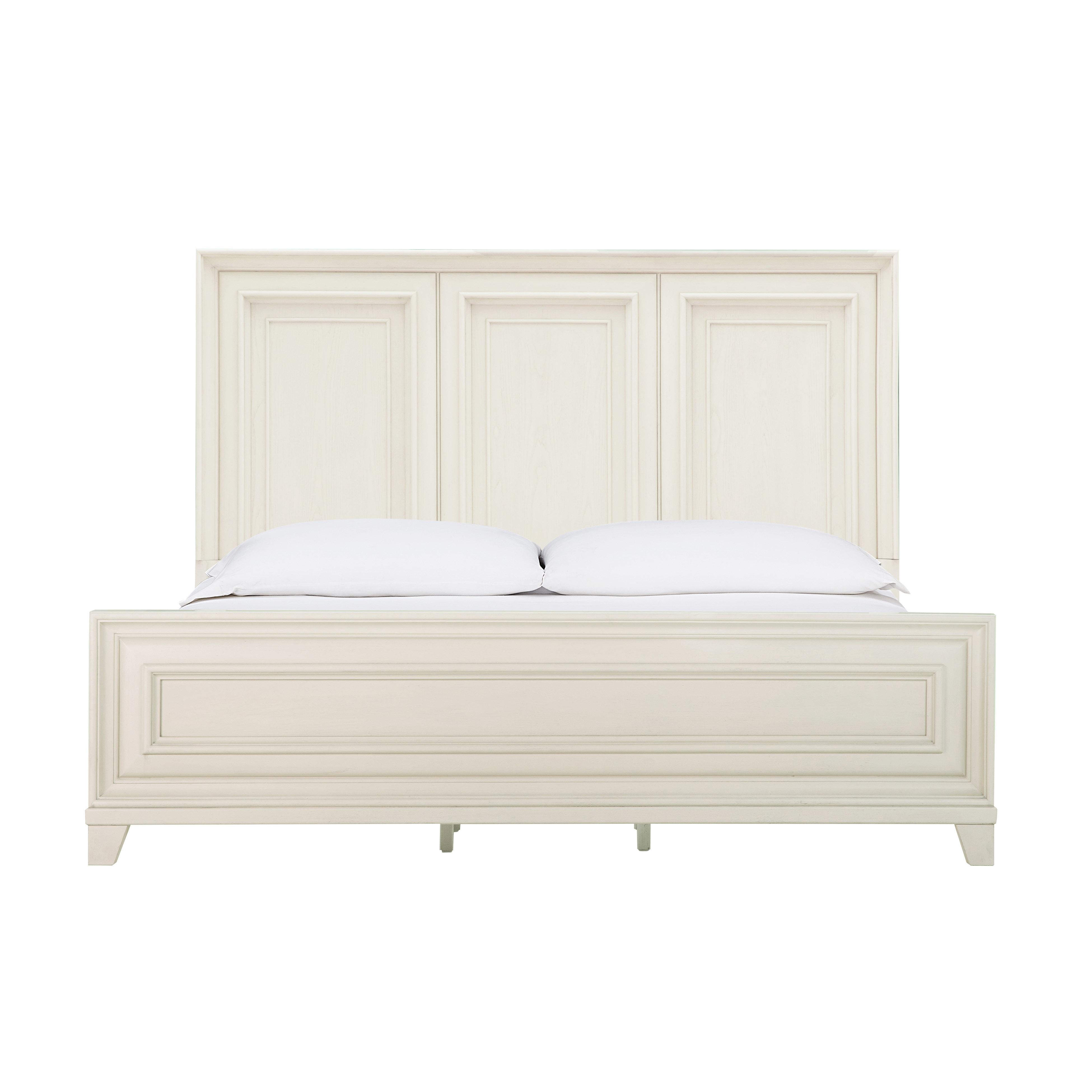 Montauk Weathered White King Panel Bed - Image 1