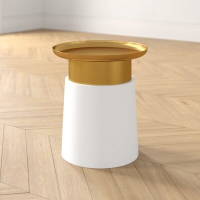 Block Tray Top Drum End Table - Image 0