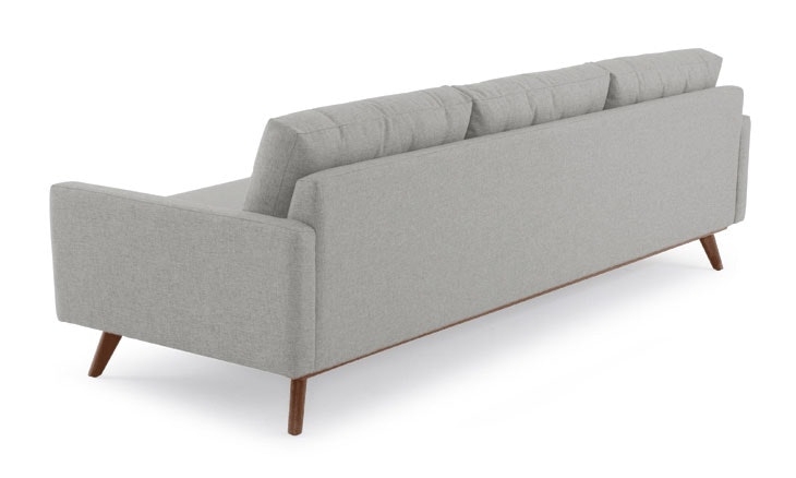 Gray Hopson Mid Century Modern Grand Sofa - Sunbrella Premier Fog - Mocha - Image 4