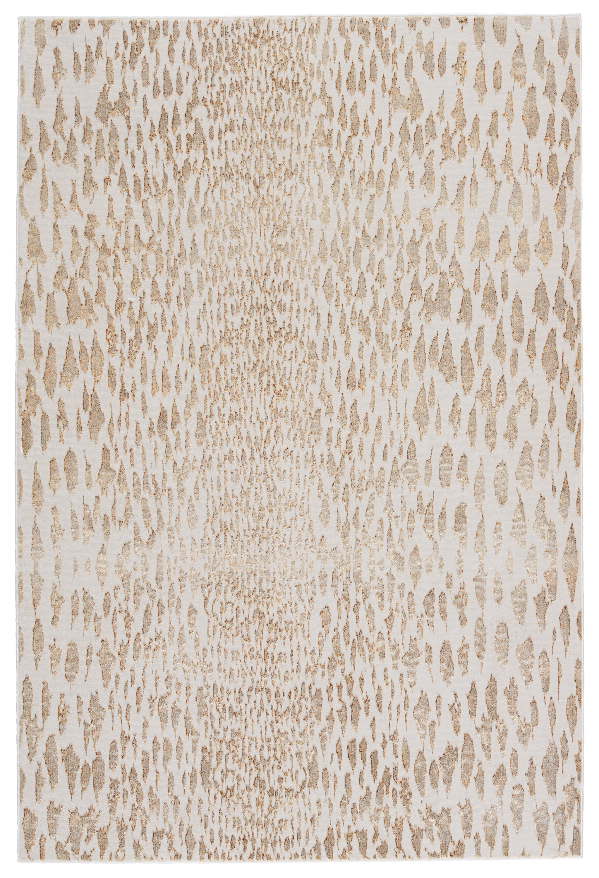 Nikki Chu by Kimball Animal Ivory/ Gold Runner Rug (2'2"X8') - Image 0