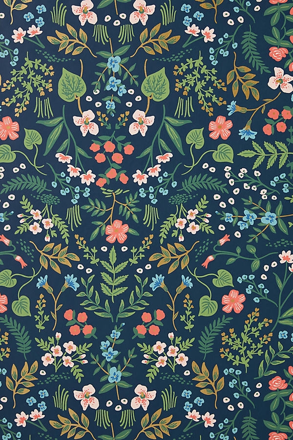 Rifle Paper Co. Wildwood Wallpaper By Rifle Paper Co. in Blue - Image 0
