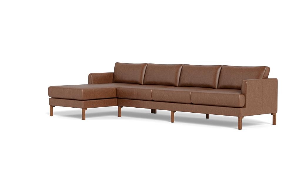 Winslow Leather 4-Seat Left Chaise Sectional - Image 2