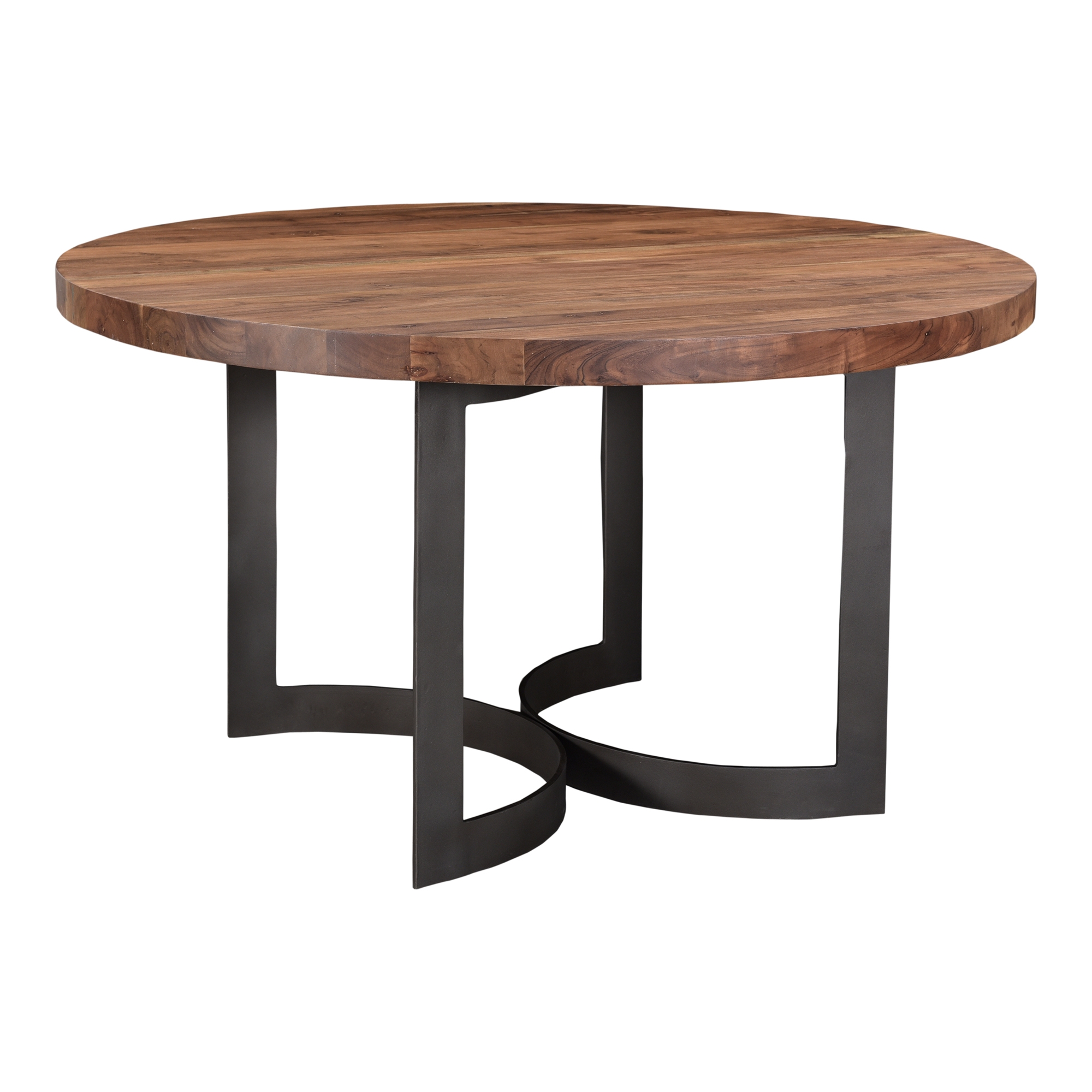 Bent Round Dining Table 54In Brown - Image 3