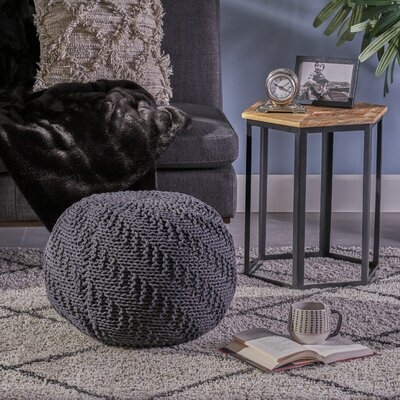 Moreland Knitted Pouf - Image 0