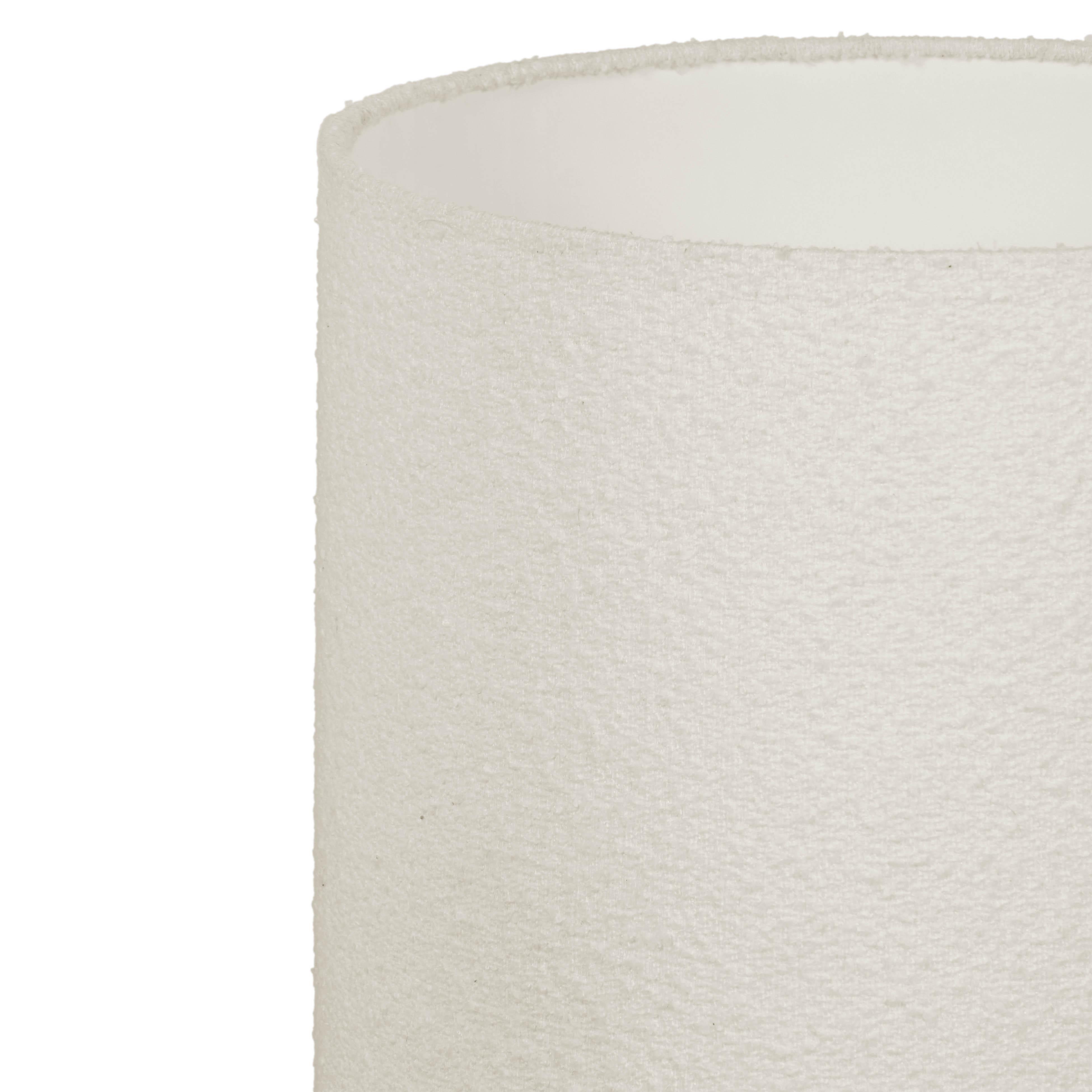 Grava Boucle & Hammered Bronze Metal Floor Lamp - Image 3