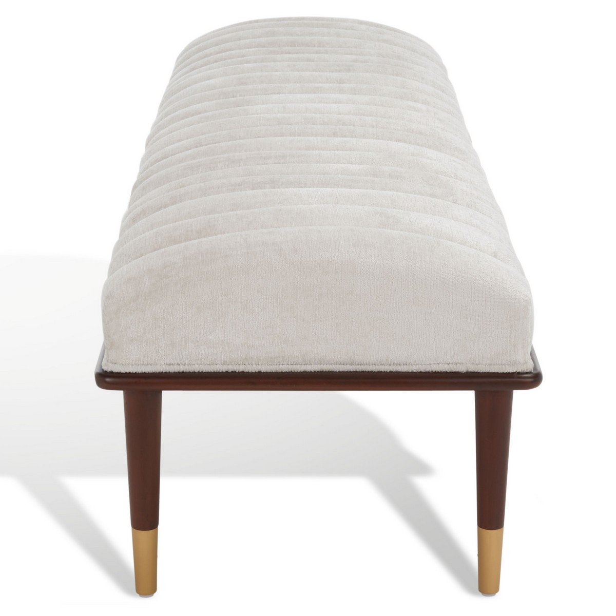 Flannery MIndonesia-Century Bench - Ivory/Dark Mahogany - Image 6