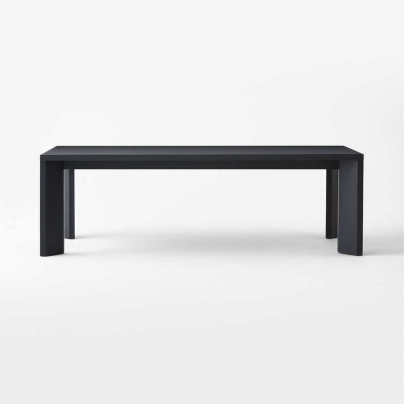 Sydney 95'' Rectangular Ebonized Oak Dining Table with Black Steel Legs - Image 1