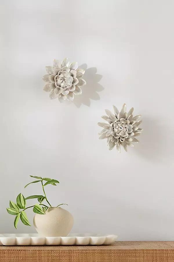 Iridescent Ceramic Wall Flower - Image 0