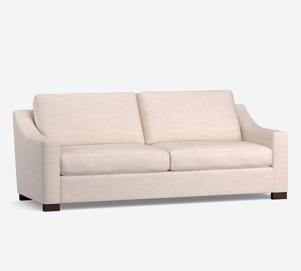 Turner Slope Arm Upholstered Grand Sofa 2-Seater, Down Blend Wrapped Cushions, Park Weave Ivory - Image 0