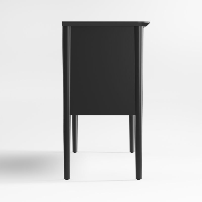 Tate 62" Black Wood Midcentury Credenza - Image 4