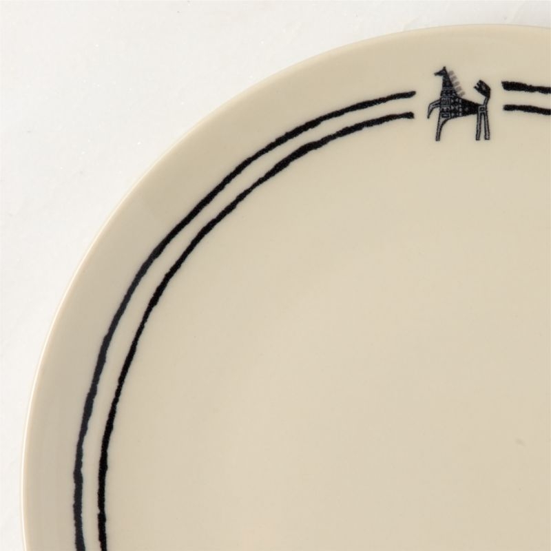 Corvo White and Black Patterned Dinner Plate by Ackerman - Image 3