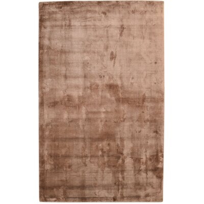 One-of-a-Kind Hand-Knotted 5' x 8' Viscose Area Rug in Brown - Image 0