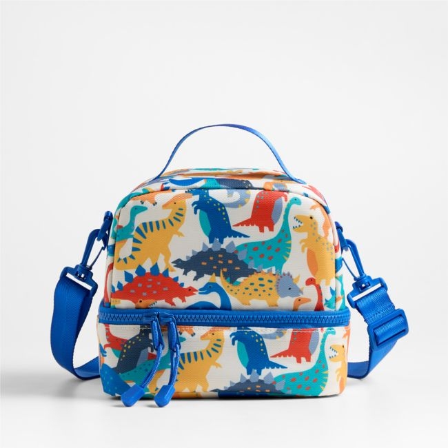 Dreamer Dino Party Dual Compartment Soft Insulated Kids Lunch Box - Image 0