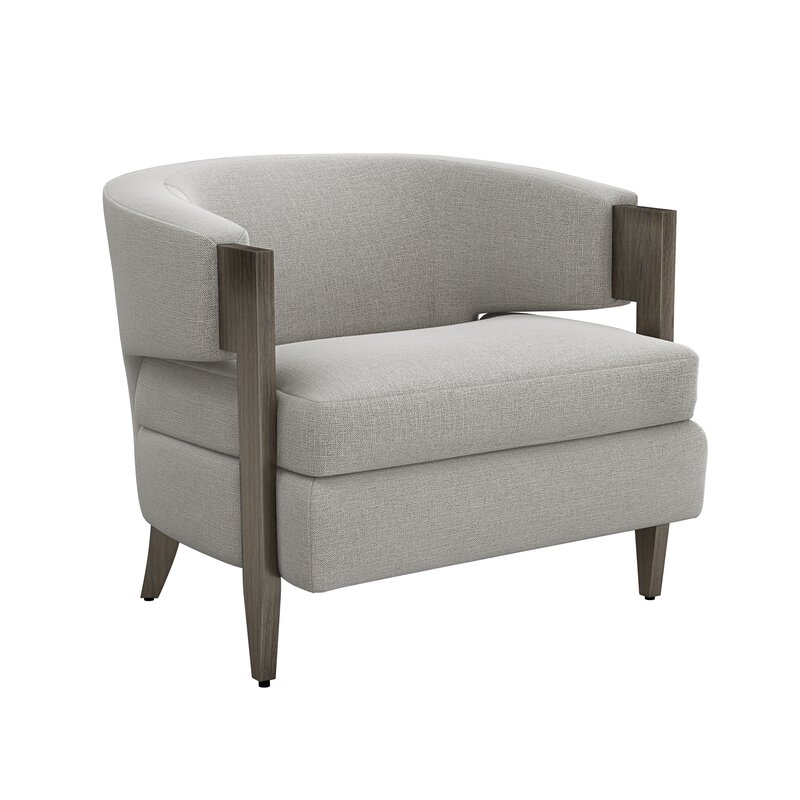 Interlude Kelsey Lounge Chair Upholstery Color: Gray - Image 0
