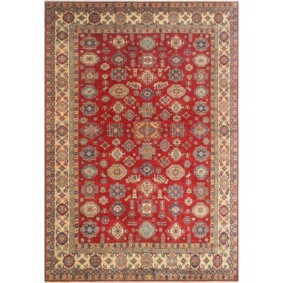 One-of-a-Kind Velda Hand-Knotted Red 8'8" x 12'7" Wool Area Rug - Image 0